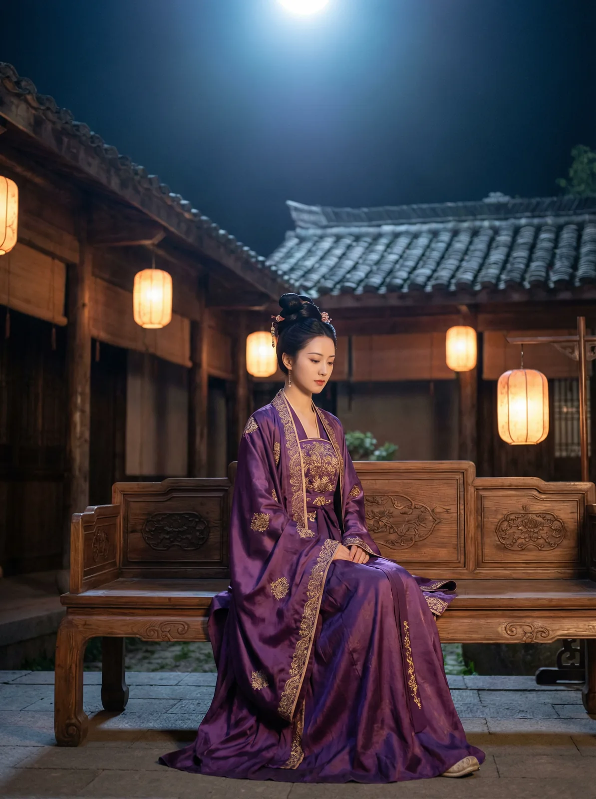 集芳阁 - 灯火阑珊汉服唐制写真